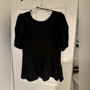 Flare Sleeve Peplum Top